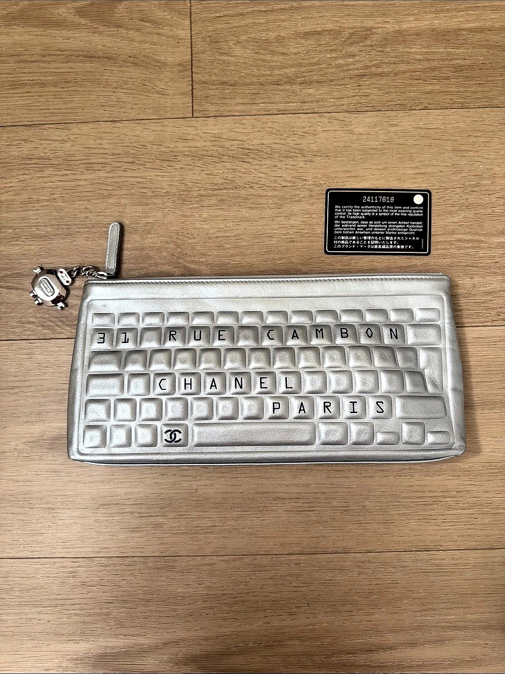 Chanel Silver Keyboard Clutch, Spring/Summer 2017 Data Center Collection